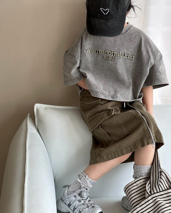 フロントジップカーゴスカート.