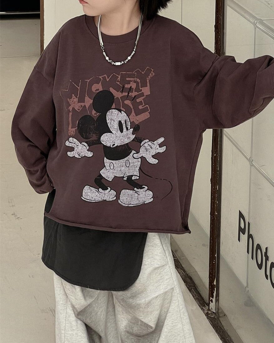 MickeyカットオフワイドロンTee