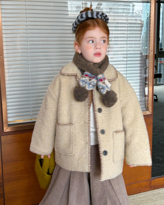 ブランケットステッチボアコート