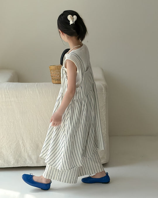 ストライプサスペンダーツーピースセット