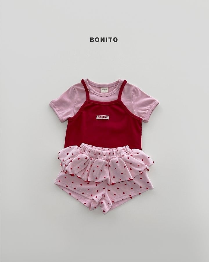 [BONITO]mini heart frill pants