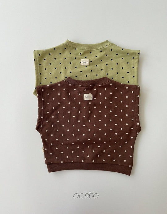 [AOSTA]Dot Tongtong Vest