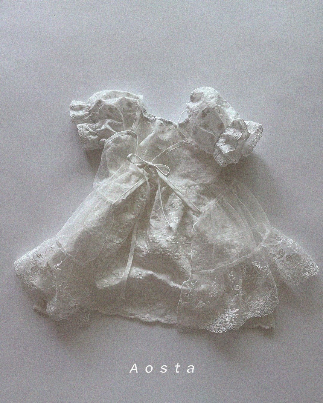 [aosta]lace open dress