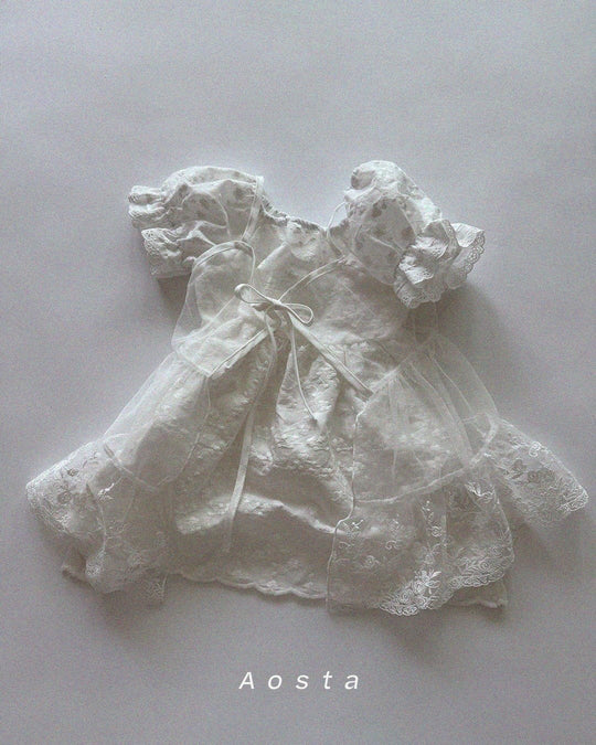 [aosta]lace open dress