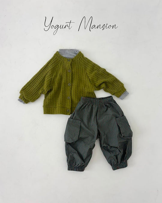 [yogurt mansion]check cargo pants
