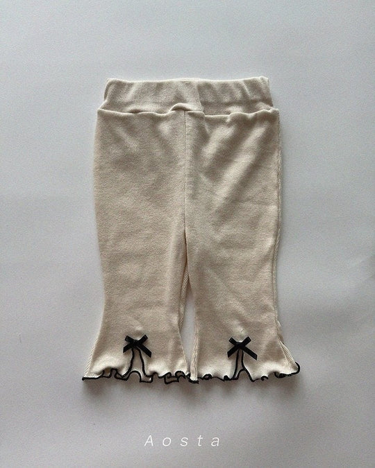 [aosta]lip ribbon pants