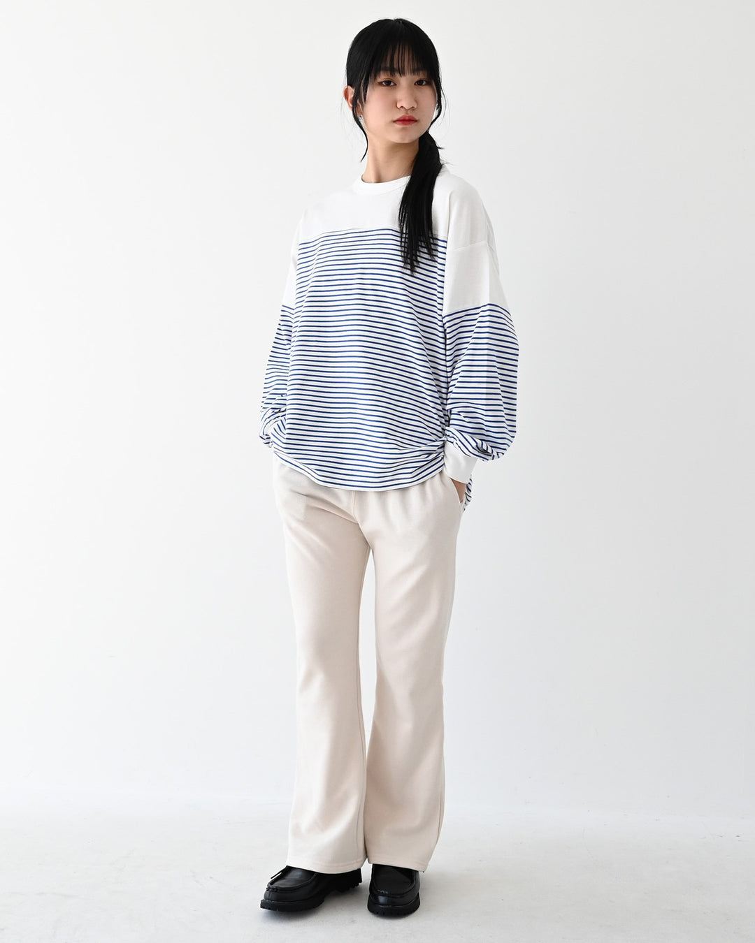 [FOV]ボーダー切り替えL/S Tシャツ615405