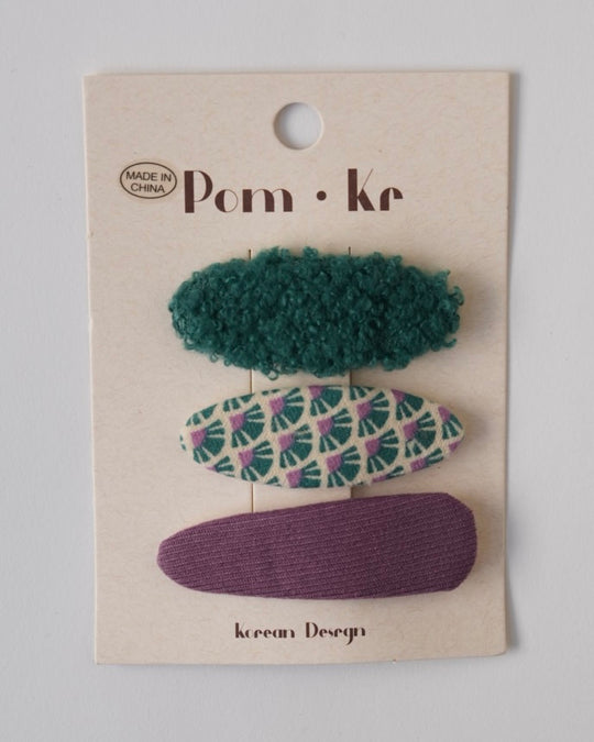 ボア×ファブリックパッチンピン