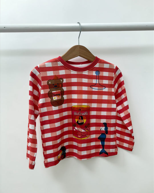 ギンガムプリントT