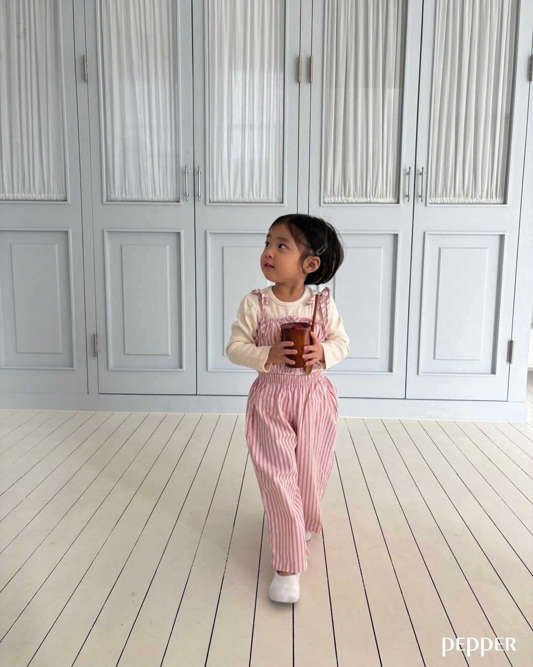 [pepper]stripe gaucho pants