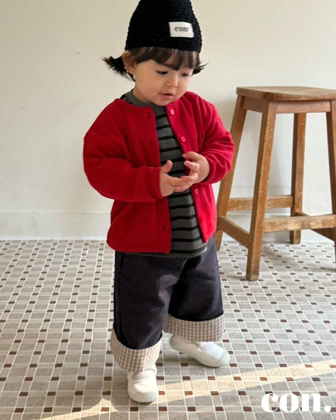 [con]Roll-Up Non-Fade Denim