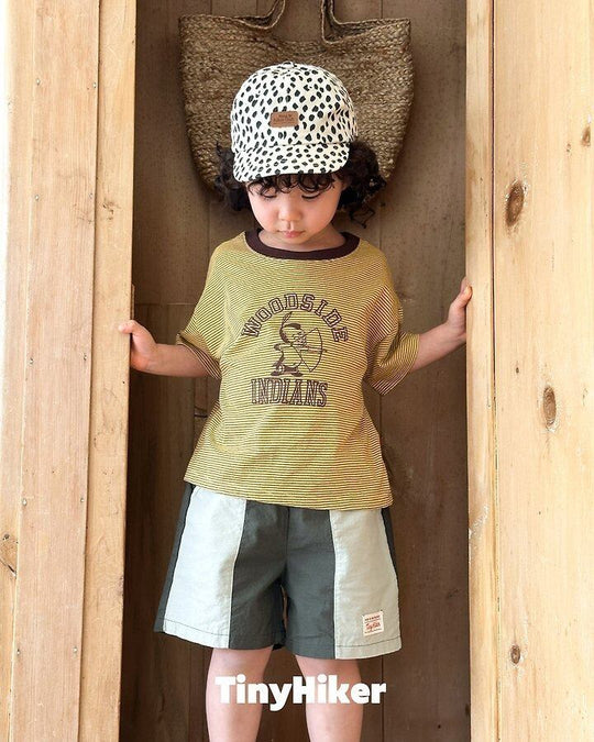 [TinyHiker]venice color block short pants