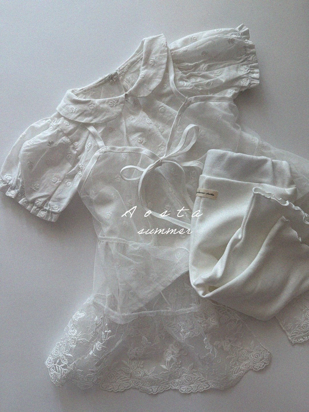 [aosta]lace open dress