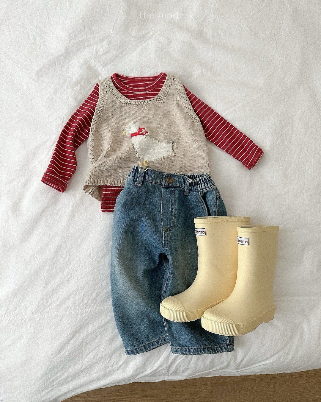 [minirobe]Duck Knit Vest