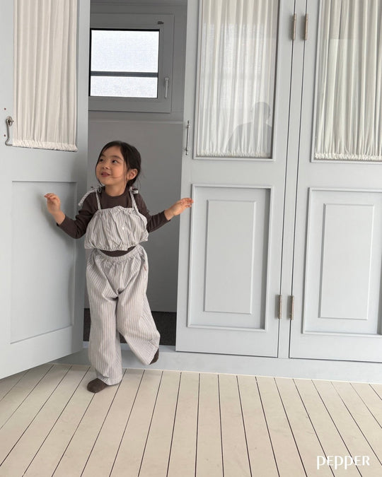 [pepper]stripe gaucho pants