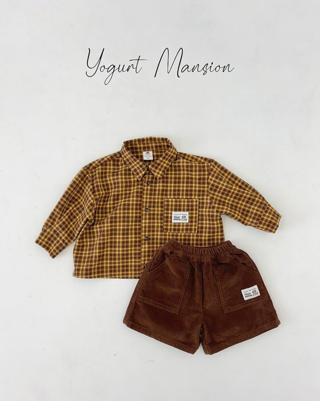 [yogurt mansion]check shirt