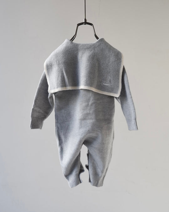 セーラーカラーニットカバーオール