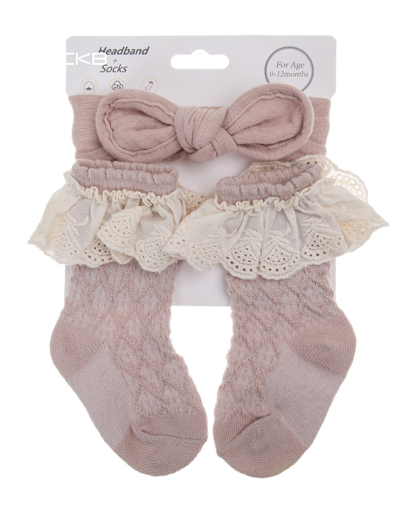 ヘアバンド付きソックス