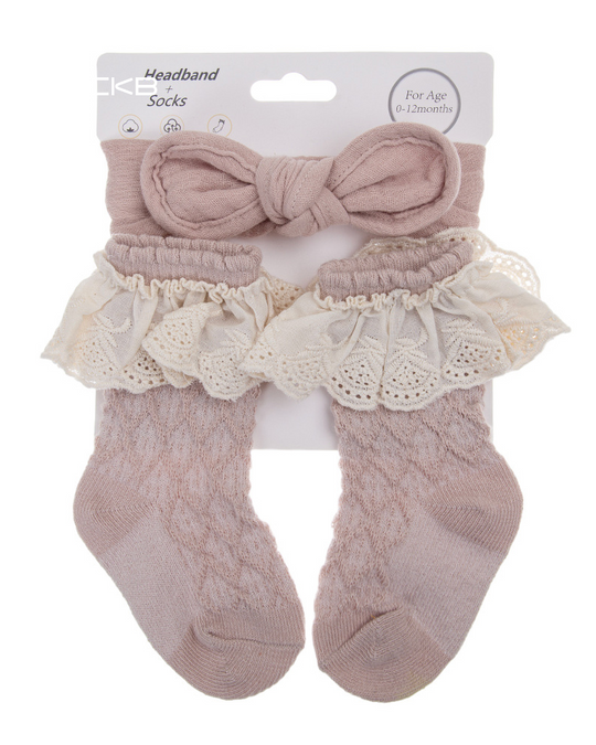 ヘアバンド付きソックス