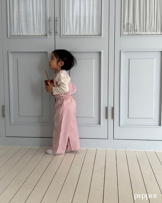 [pepper]stripe gaucho pants