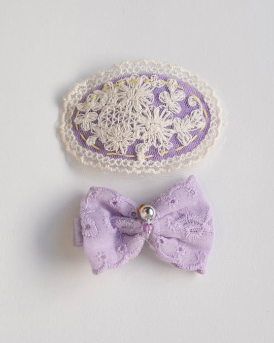 レースパレットヘアアクセ