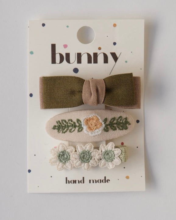 リボン×フラワーヘアアクセセット