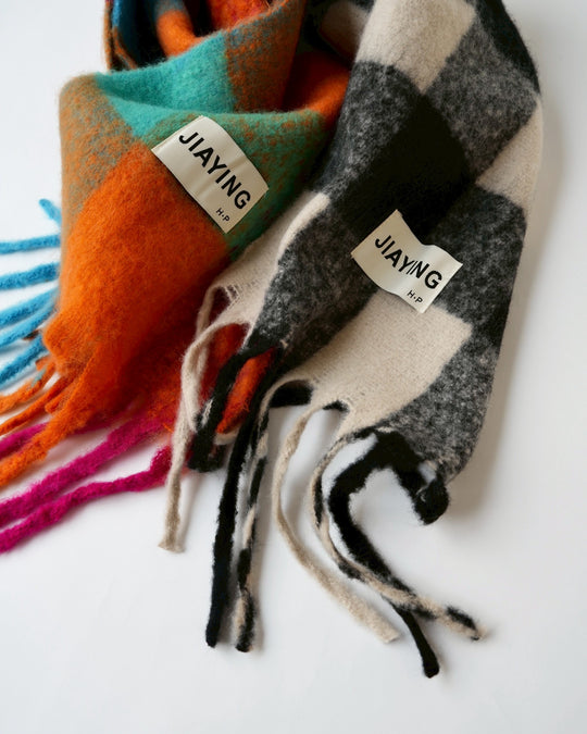 ブロックチェックマフラー