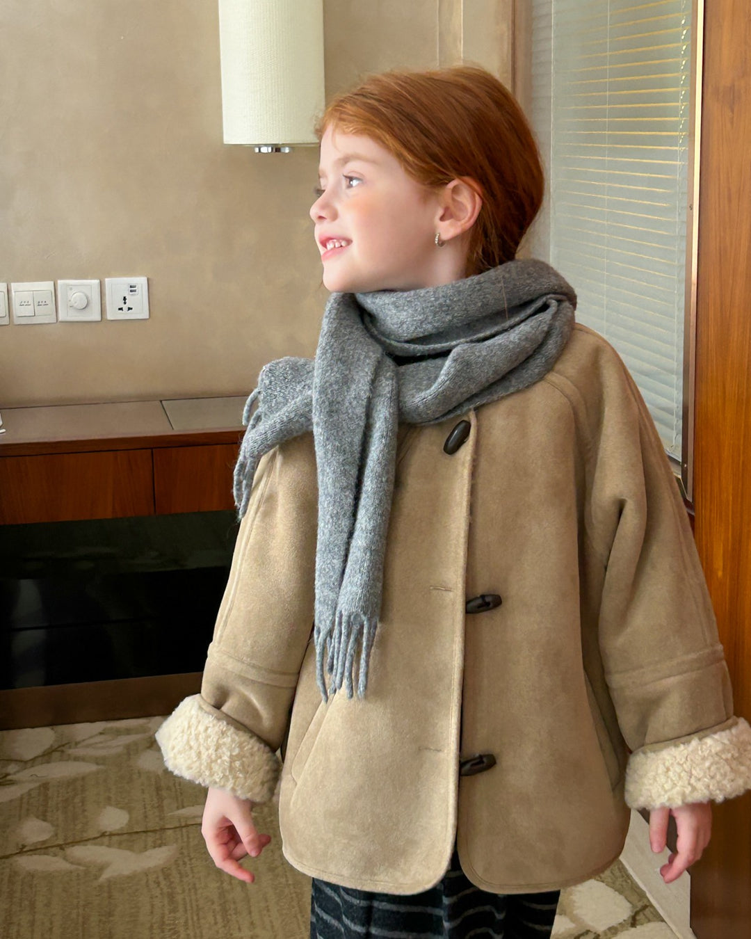 ミニバッグ付ムートンコート