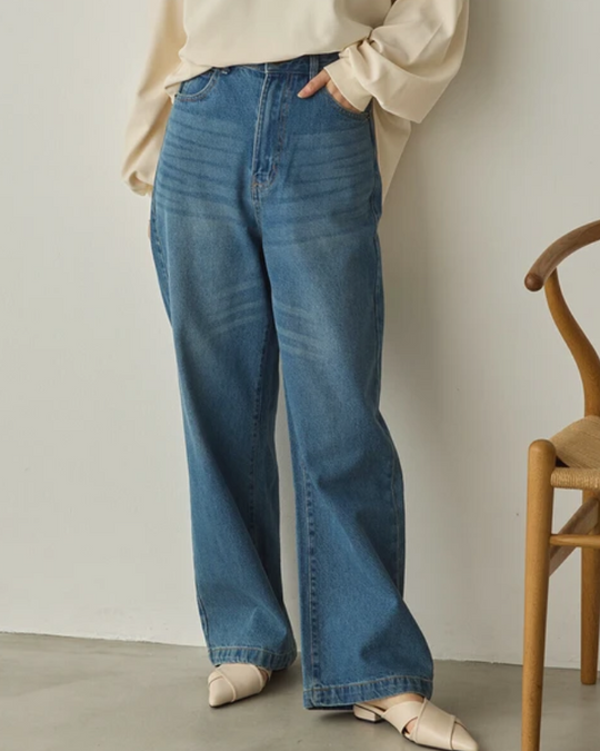 ハイウエストデニムパンツ