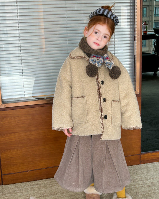 ブランケットステッチボアコート