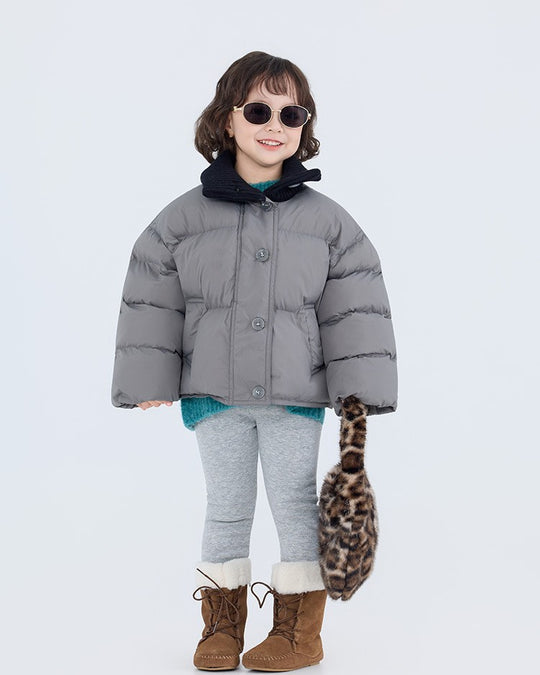 リブネックパデッドジャケット