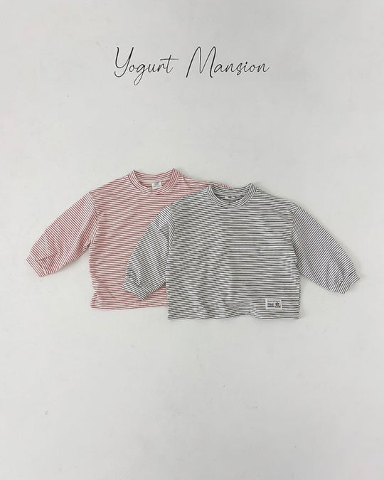 [yogurt mansion]cocoa stripe T