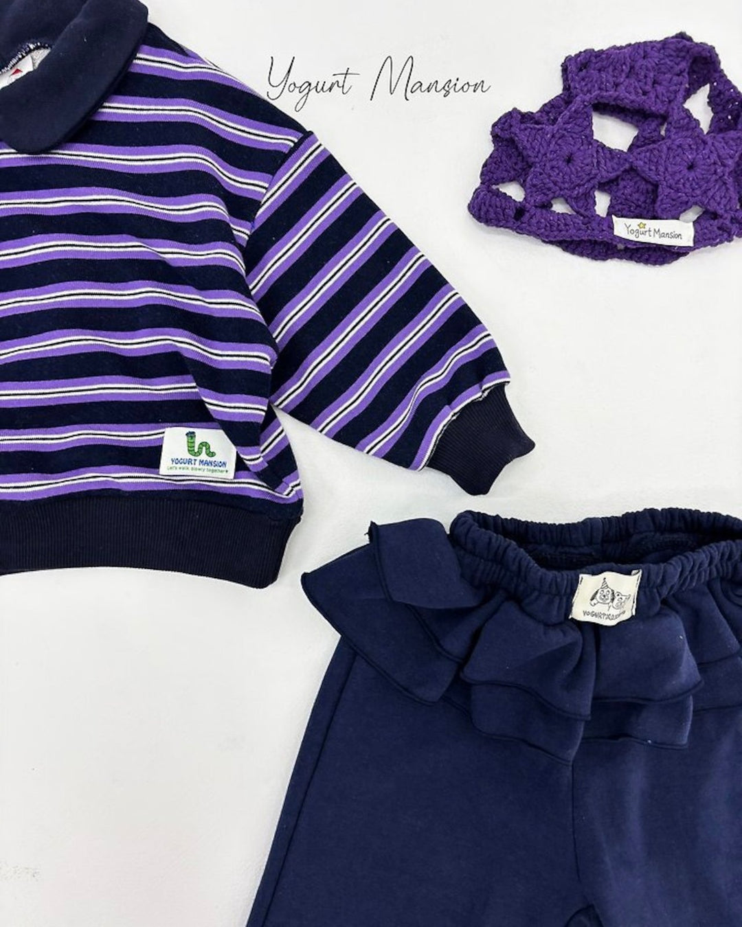 [yogurt mansion]stripe collar MTM