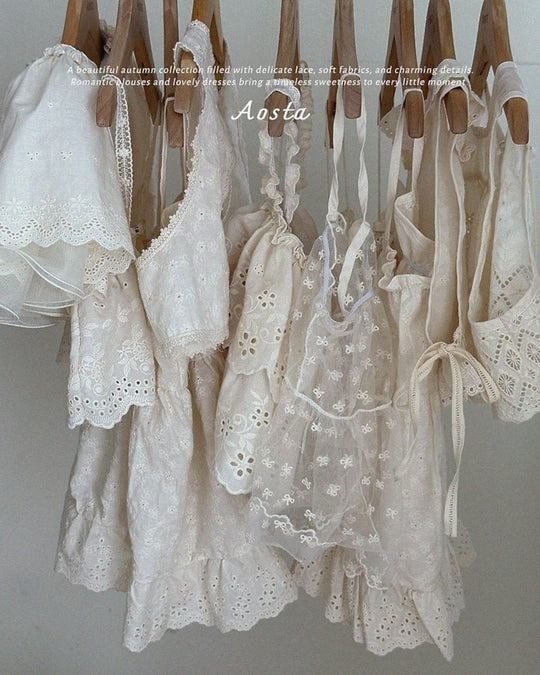 [AOSTA]Lace Ribbon OpenDress