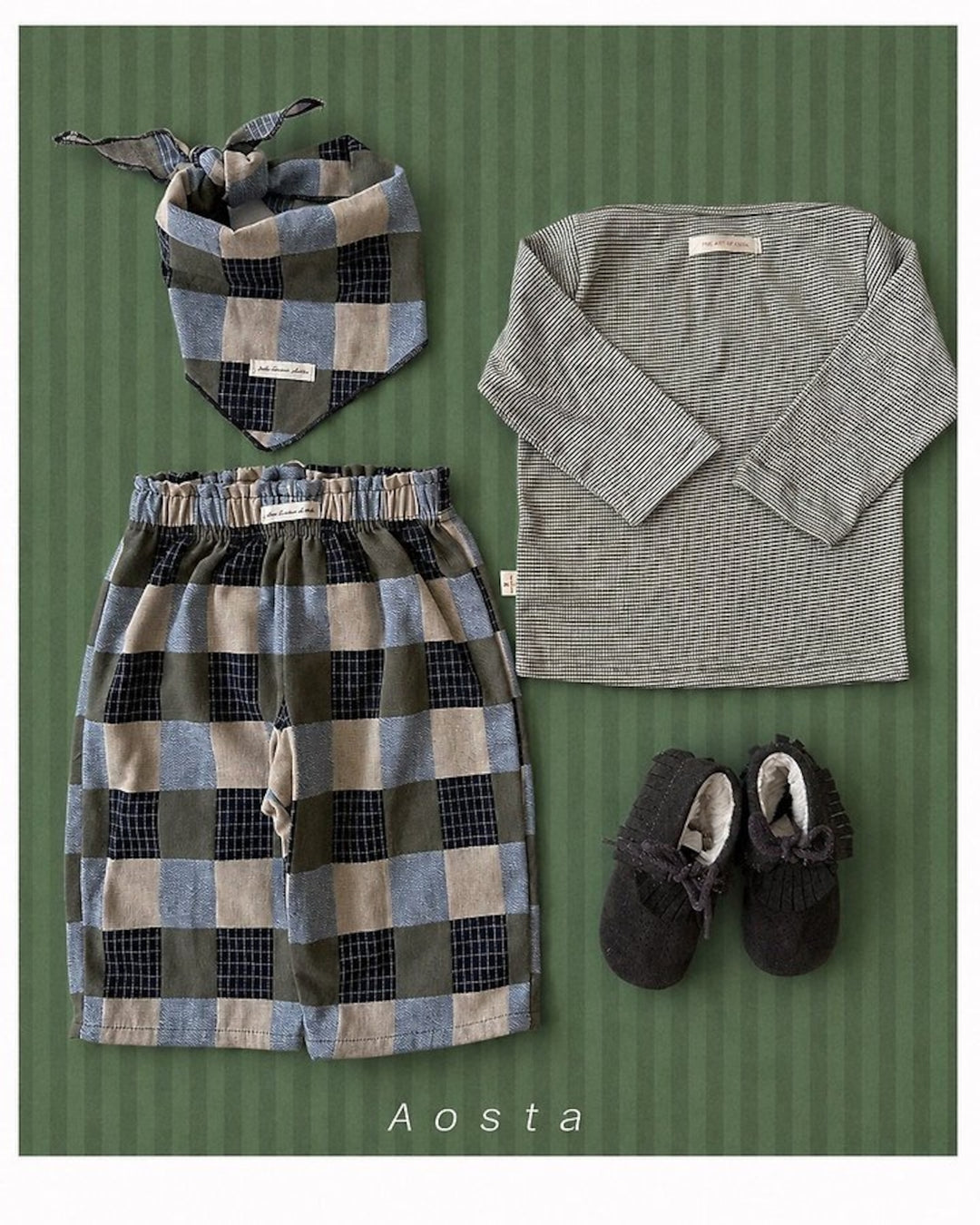 [AOSTA]Patchwork Pants