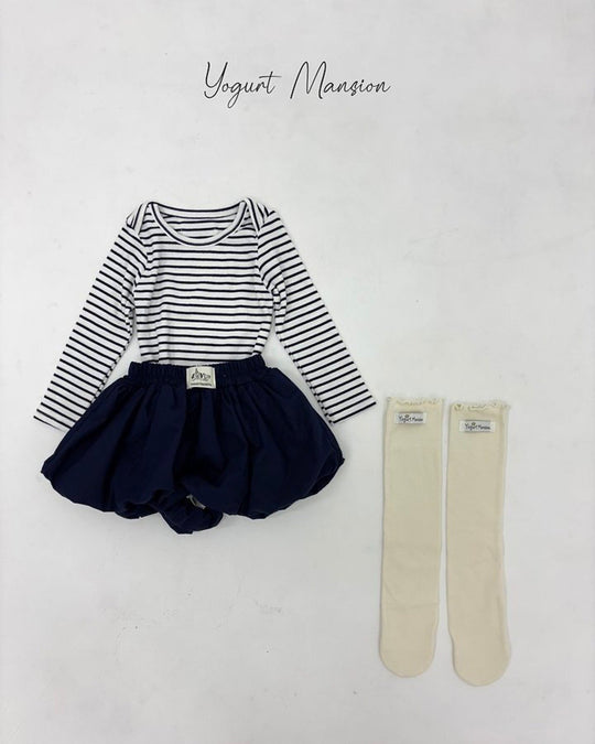[yogurt mansion]rib stripe T