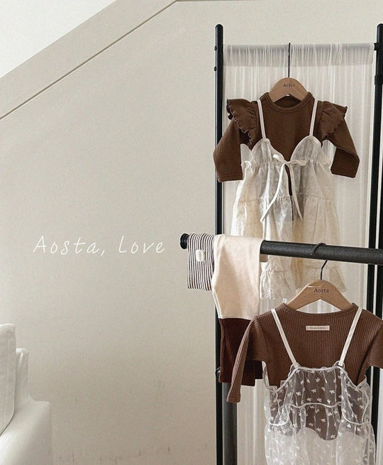 [AOSTA]Lace Ribbon OpenDress