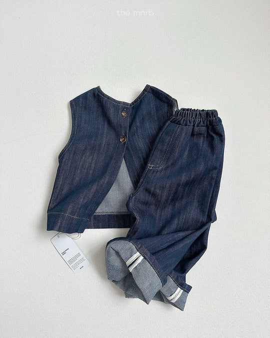 [minirobe]Non-Fade Denim Pants