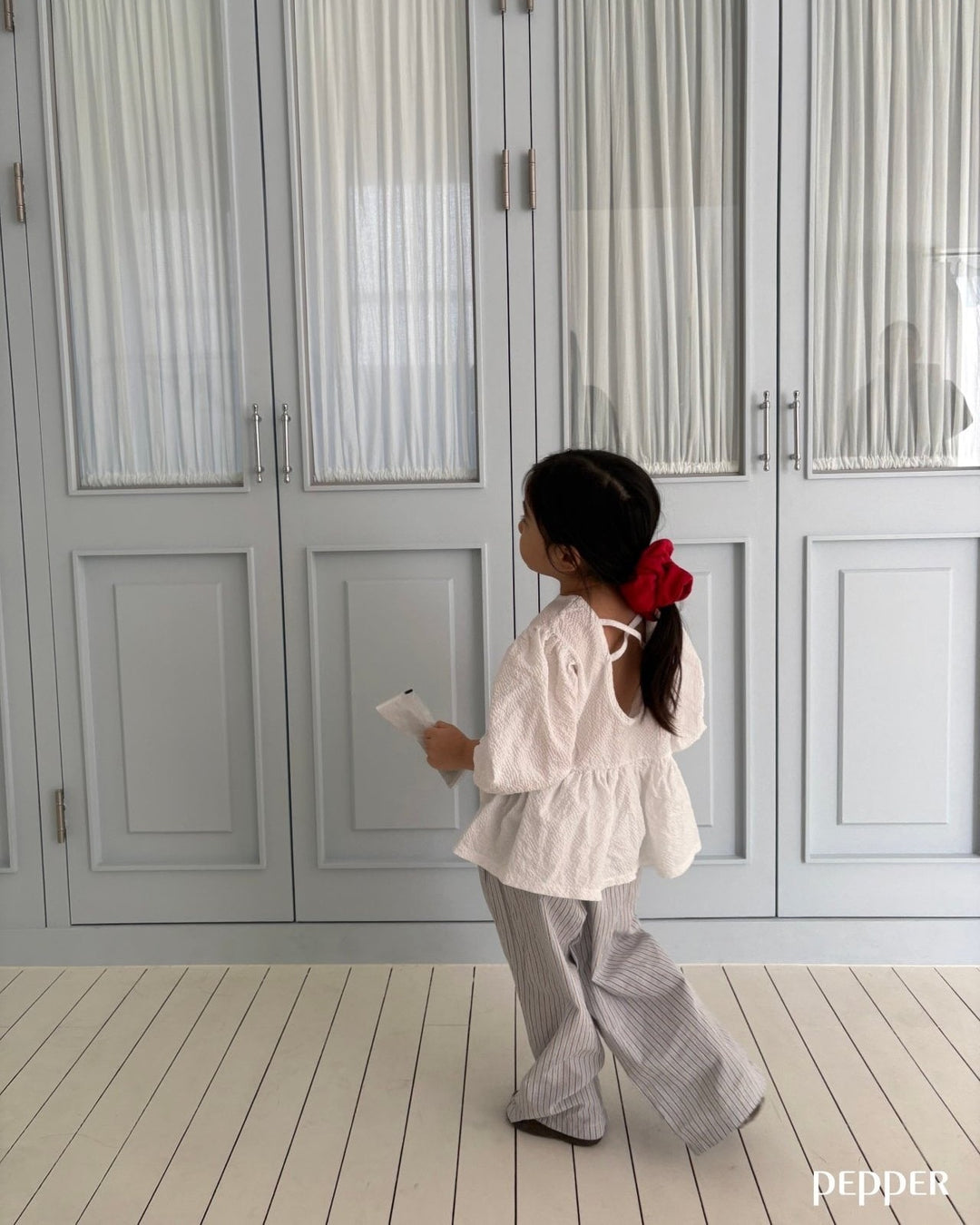 [pepper]stripe gaucho pants