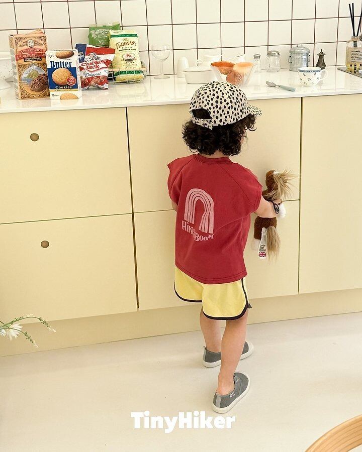 [TinyHiker]rainbow raglan T