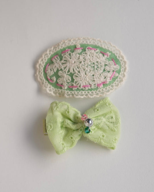 レースパレットヘアアクセ