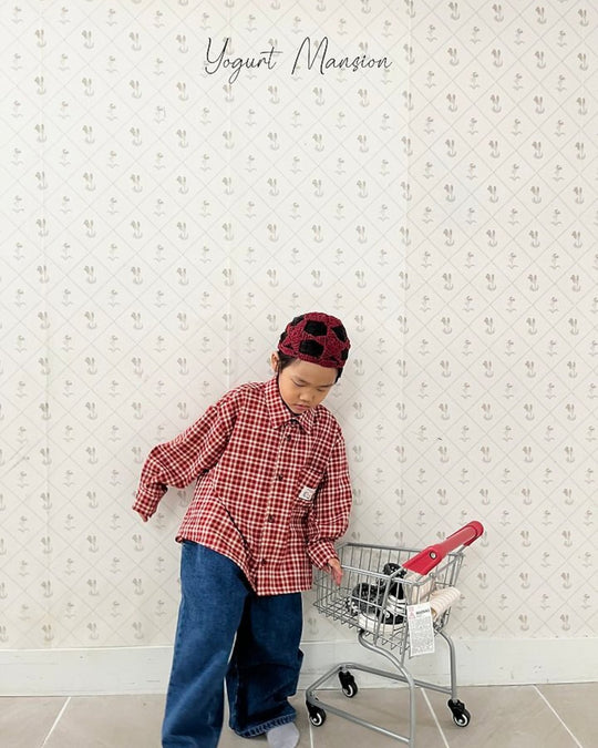 [yogurt mansion]check shirt