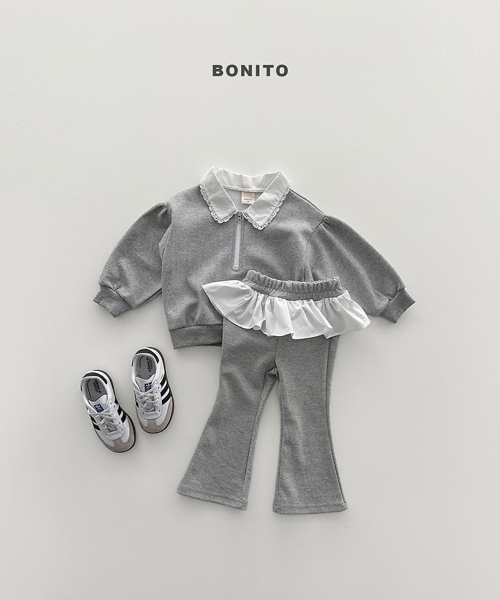 [BONITO]シャーリングカラーセットアップ