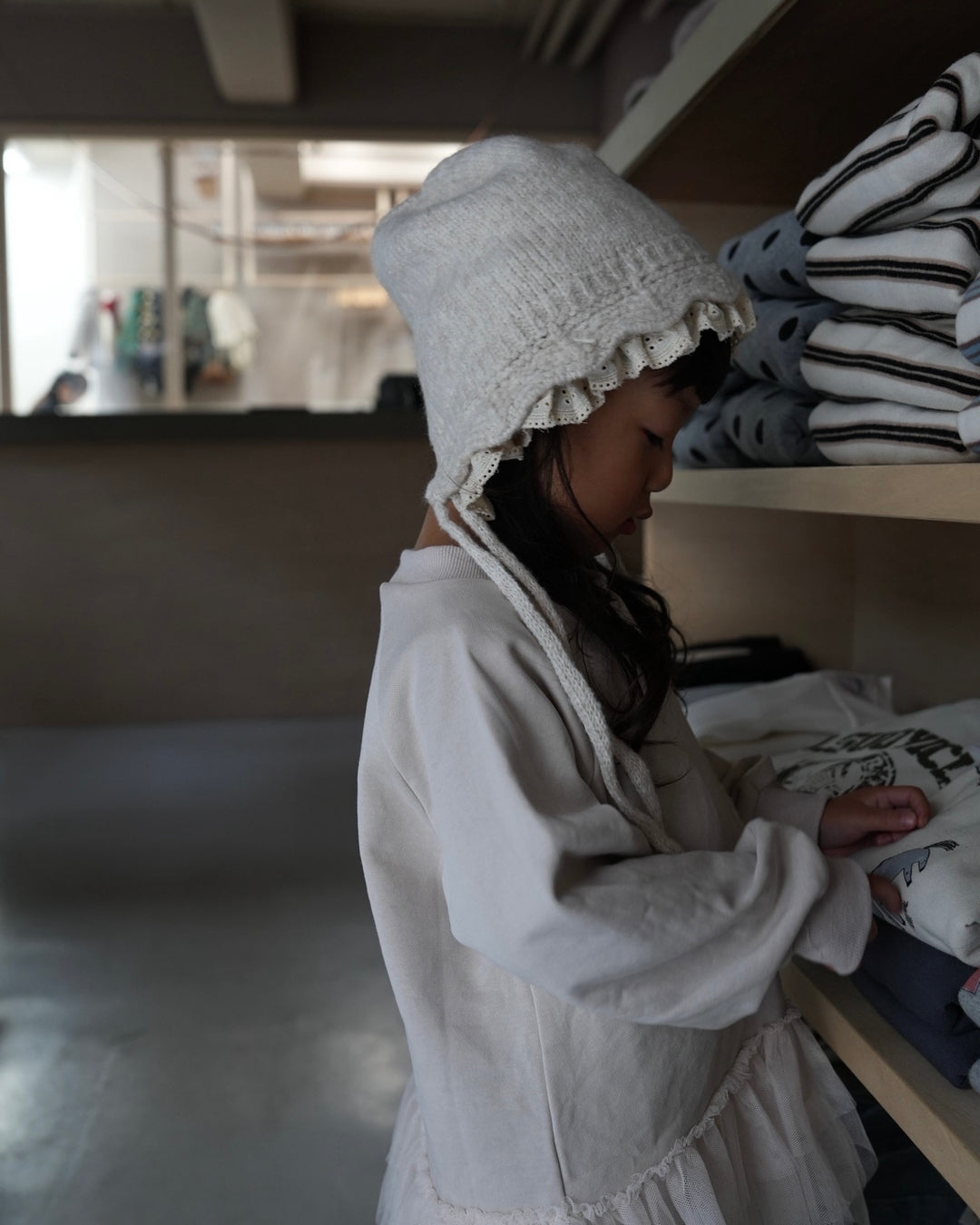 フリルニットボンネ