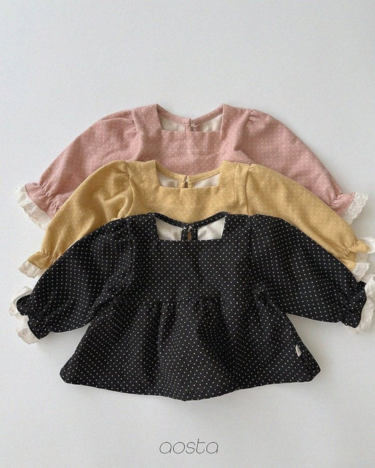 [AOSTA]Milk Dot Blouse