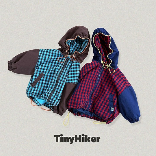 [TinyHiker]チェックフーディージャンパー