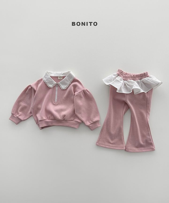 [BONITO]シャーリングカラーセットアップ