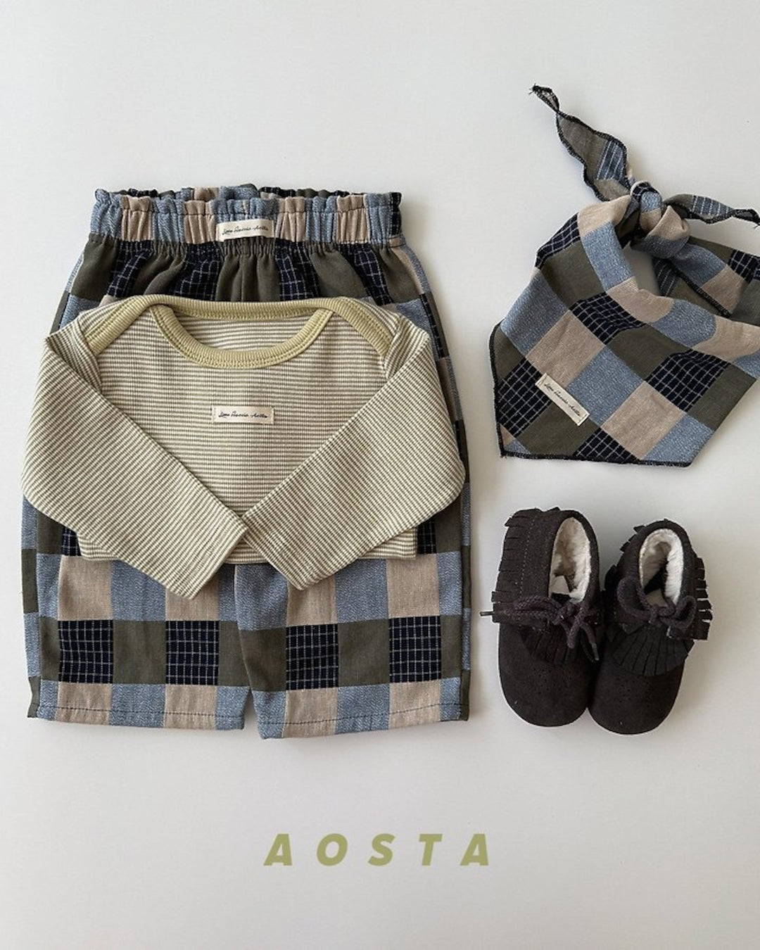 [AOSTA]Patchwork Scarf
