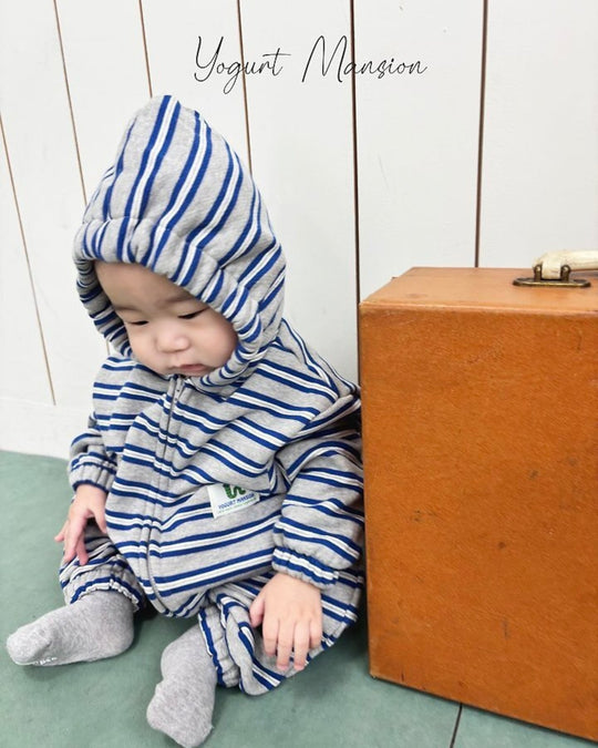 [yogurt mansion]stripe hoodie suits