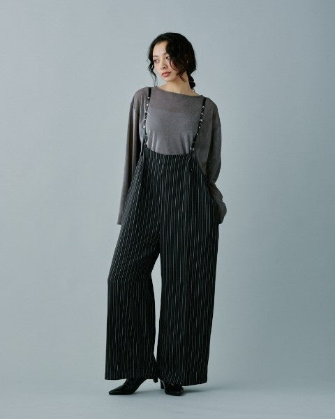 ヘリンボーンストライプサス付パンツ